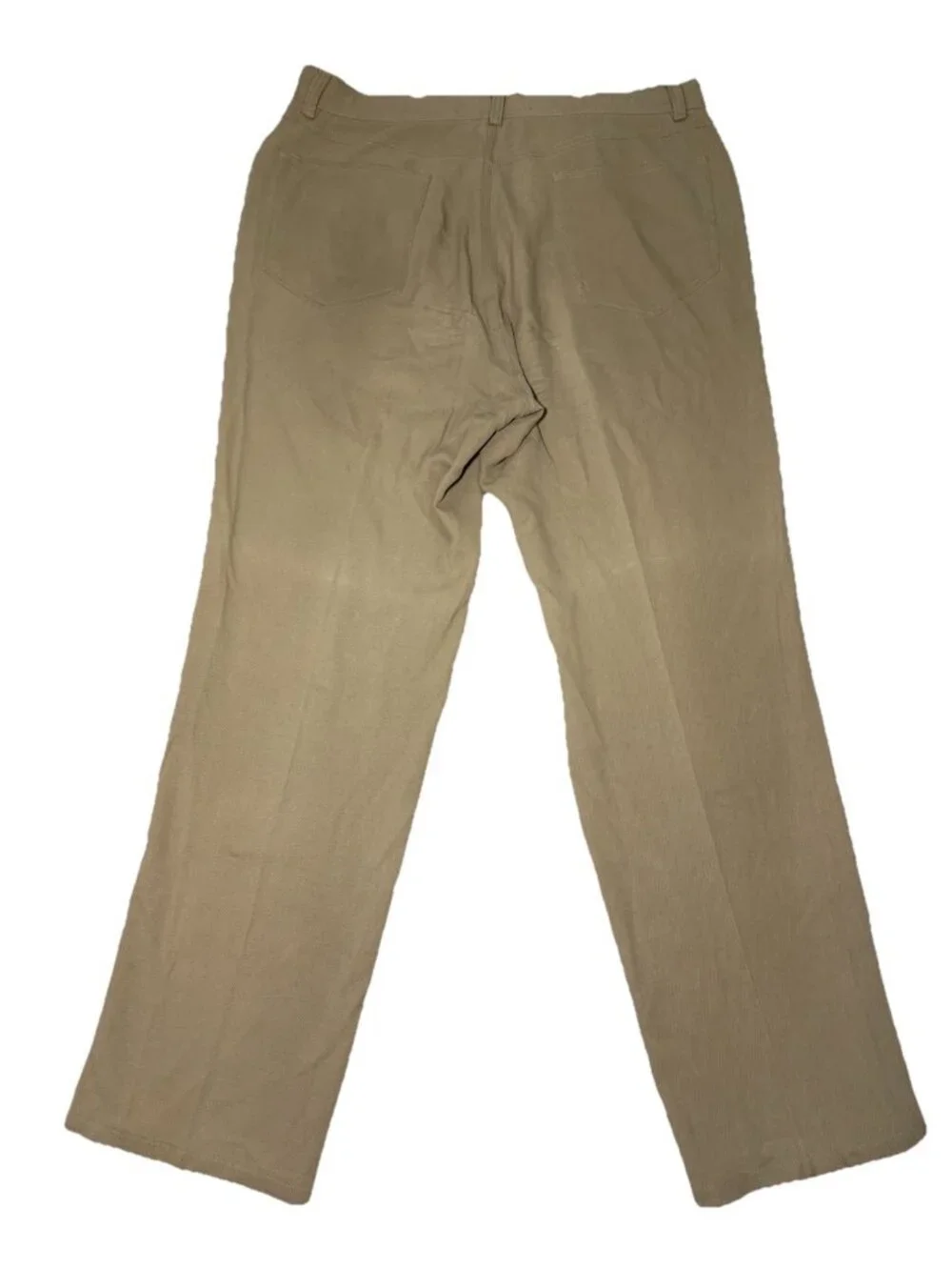 Tommy Bahama Pants Mens Size 34 Browm Silk Blend Flat Front Chino Trousers Dress